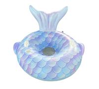 Inflatable Pool Floats, Portable Mermaid Tail Chair, Pool Chair Float | Pool Chair Float with Cup Holder and Backrest for Kids Adults Water Beach Lake River Party Game Vacation