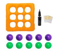 Inflatable Pool Games - Water Toys & Ball Play Floats, Fun Inflatable Pool Game for Kids, Teens, Adults, Family, Friends; Giant Tic-Tak-Toe Grid, Outdoor Summer Party, Backyard, Beach, Travel, Patio