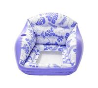 Inflatable Pool Lounge Chair - PVC Material 84x85x56cm Violet Green Float With Cup Holder - 3 in 1 Water Hammock Sofa - Durable Pool Float For Adults Beach Party Summer Holiday Outdoor Games