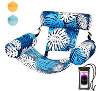Inflatable Pool Lounge Chair with Mesh Seat, Premium Inflatable Pool Chair & Pool Floats for Adults - Foldable Water Hammock Lounge for Beach, Lake, Tanning Pool &Summer Outdoor Toys (F)