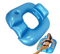 Inflatable Pool Lounger, Floating Water Raft with Backrest 35.43x31.5x15.75 Inches, Comfortable Air Lounge Float for Summer Relaxation, Beach Lake River Backyard Poolside Leisure Use