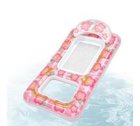 Inflatable Pool Lounger - Large Water Raft Single Double Tube | Sunbathing Bed with Cup Holder | Leak Proof Nozzle for Summer Beach Lake Party Gift