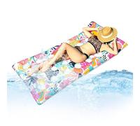 Inflatable Pool Lounger with Backrest PVC 168x90cm Thick Durable Floating Mattress with Headrest Sunbathing Float Beach Chair For Pool Party Use