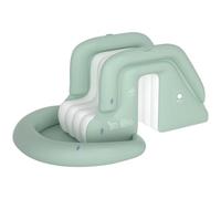 Inflatable Pool Slide, Safe & Fun Cute Thickened PVC Anti-Rollover Waterflood Inflatable Water Slide for Kids Outdoor, Indoor, BackyardInflatable Pool