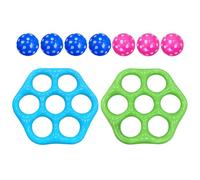 Inflatable Pool Toss Game Set | PVC, 100 x 90 cm Float, 20 cm Balls | Hexagonal Water Play Toy With 7 Balls | Outdoor For Kids Teens Adults, Beach Party