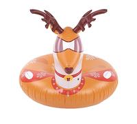 Inflatable Ski Circle Sled | PVC Round Sturdy Snow Tube | Christmas Theme Inflatable Toy for Youth/Pool/Winter Sports | 220lb Weight Capacity