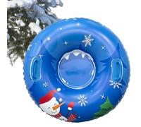 Inflatable Snow Tube - Round Inflatable Snow Sliding Ring with Handle | Thickened Sledding Ring For Outdoor Winter Driveway Walkway Pool Beach Gathering Party