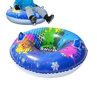 Inflatable Snow Tube - Winter Sledding Fun for Adults | Round Snow Ride with Easy Grip Handles, Heavy Duty Material for Sliding on Hills Outdoor Recreation Inflatable Design for Comfort 34.25 in
