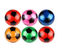 Inflatable Soccer Ball Set - 6 Pack 22cm PVC Beach Balls Kids Pool Toy Lightweight Party Yard Game Summer Indoor Outdoor Play Birthday Favors Boys Girls Sports Fun