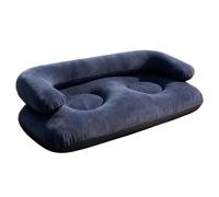 Inflatable Sofa Couch, Folding Flocked Portable Seating Sofa, 190x85x60CM Blow Up Couch with Armrest Comfort, Soft PVC Lounge Furniture, Camping Couchs with Modern Style, Outdoor Seating for Garden