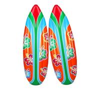 Inflatable Surfboard For Kids - 2 Pack 60 Inch Large Surfboard | Hawaiian Party Decorations | Beach Photo Booth Prop Tropical Outdoor Surf Sign For Summer Pool Party Backyard Game
