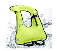 Inflatable Surfing Vest for Adults and Youth, Portable High Buoyancy Safety Vest for Kayaking, Swimming, Boating, Fishing, Travel, Comfortable Lightweight Design(Green)