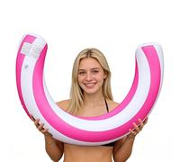 Inflatable Swim Stick | PVC, Striped Candy Design, 47 Inch | Pool Float Lounger | Water ARC Float For Pool, Lake, Summer Swimming Fun