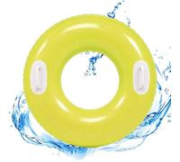 Inflatable Swimming Tube with Handles - 27.56 Inch PVC Swim Ring | Anti Tipping Underarm Float with Grab Handles | Water Float For Beach Pool Vacation Kids 7+ 40kg. 300g, 70x29cm, Sturdy.
