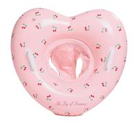 Inflatable Tube, Inflatable Portable Heart-Shaped Pool Ring with Handles, 10.63 inches Adorable Blow Up Swim Tube Age 6+ Months, Water Plaything Accessory for Beach