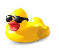 Inflatable Yellow Duck Swimming Ring Float - Giant Duck Pool Float