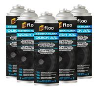 INfloo 5x Quick A/C R134a - Refrigerante 5x185g (1,73 L) + Guantes | Para vehículos hasta 2016 | Sustituto de R134a | Aire acondicionado de coche