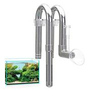 Inflow Outflow Pipe Aquarium, Fish Tank Oil Removal Skimmer, Adjustable Tube Accessory, Stainless Steel Design, High-Strength Tubes, for Professionals, 9.45x3.74x1.97 Inches
