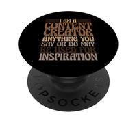 Influencer Blogger Divertido Diciendo Que Soy un creador de Contenido PopSockets PopGrip Adhesivo