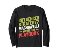 Influencer Estrategia Maquiavelo Libro de jugadas Filosofía Humor Manga Larga
