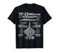Infografía de especificaciones del avión Militar YF-23 Stealth Fighter Camiseta