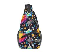 Infografías de Sp Ace Universe Bolsa de pecho Big Bang Mochila bandolera de hombre Bolsa de pecho Bolsa de viaje para senderismo Mochila de hombro