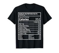 Información nutricional de Cebada Diseño mínimo de Etiquetas de Alimentos Nerd Camiseta