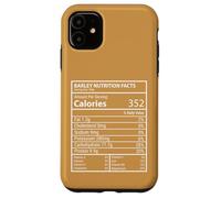 Información nutricional de Cebada Diseño mínimo de Etiquetas de Alimentos Nerd Carcasa para iPhone 11
