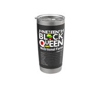 Información nutricional de Juneteenth Black Queen Vaso térmico de acero inoxidable de doble pared