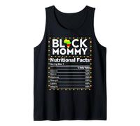 Información nutricional de la Madre Negra Melanina Mujeres Juneteenth Queen Camiseta sin Mangas