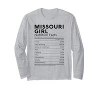 Información nutricional de Missouri Girl Kansas City Women Funny Manga Larga