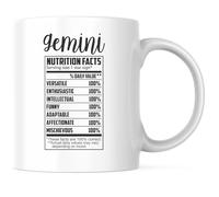 Información Nutricional Del Signo Zodiacal Géminis - Signo Astrológico Taza Porcelana Taza De Café Cerámica Tazas Para Leche Té Amigo 330Ml