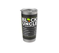 Información nutricional del tío negro Juneteenth King Father Pap Bruh Vaso térmico de acero inoxidable de doble pared
