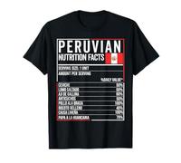 Información Nutricional Peruana Comida Camiseta Perú Comida Peruana Camiseta