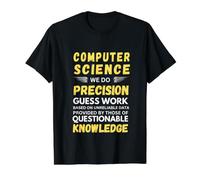 Informática Hacemos Precisión Adivina Trabajo Camiseta gráfica económica, Hombre, Negro, XL