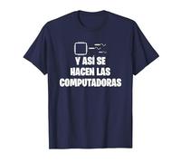 Informatico Programador Tecnico Auxiliar Regalo Camiseta, Hombre, Azul Marino, 6XL