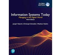 Information systems today: managing in the digital worl (Business and Economics)