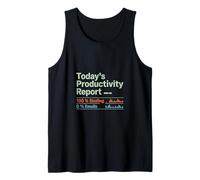Informe de productividad de hoy 100 Sizzling 0 Emails Día del Trabajo Camiseta sin Mangas