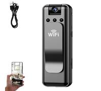 Infrared Night Vision Portable Recorder, Body Cameras with Audio and Video Recording, 1080p Wearable Mini Body Camera Video Recorder with 180° Rotatable Lens and WiFi for Cycling (1pc)