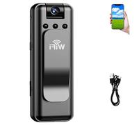 Infrared Night Vision Portable Recorder, Body Cameras with Audio and Video Recording, HD 1080p, Clip On, Noise Reduction Camera with 180 Rotatable, WiFi, for Sports, Outdoor & Travel (32G Card)