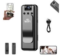 Infrared Night Vision Portable Recorder, Body Cameras with Audio and Video Recording, HD 1080p Noise Reduction Camera Clip On, 180 Degree Rotatable Lens, Wearable POV Camera for Cycling (Wifi)