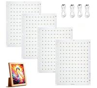 Infreecs CMYK Lithophane - Juego de 4 placas de retroiluminación LED para | Para BambuLab A1/A1 mini/P1P/P1S/X1C/X1E, impresora 3D PCB Lithophane Panel, modelo fotográfico, caja de luz DIY, USB