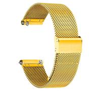 INFRI Correa de reloj Correas de reloj de liberación rápida de metal para hombres y mujeres Correa de relojes inteligentes de acero inoxidable Reemplazo de pulsera 18 mm 20 mm 22 mm(Gold,18mm)