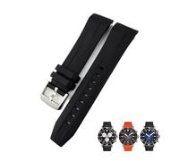 INFRI Correa de reloj de goma de 21 mm y 22 mm, para Tissot T120417 T120407 Seastar - Correa de reloj deportivo de buceo, color negro y naranja, 22mm, Ágata