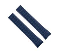 INFRI Correa de reloj de goma de silicona de 21mm para correa de reloj Patek para Aquanaut Philippe Series 5164a 5167a 5968a(Navy Blue,21mm silver buckle)