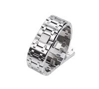 INFRI Correa de reloj de marca, pulsera de acero inoxidable de 28mm para Audemars y Piguet, correa de reloj ROYAL OAK para 15710 15703(Silver)