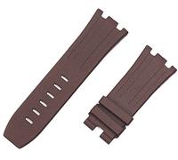 INFRI Correa de reloj de silicona de caucho de flúor natural de 28 mm para correa AP para cinturón Audemars y Piguet 15703 15710 15706, 28mm black buckle