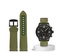 INFRI Correa de reloj impermeable de nailon de 22mm para Mido M026.629/430 Ocean Star M042.430, pulsera de repuesto, accesorios para hombre(Green black buckle)