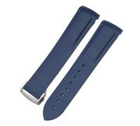 INFRI Correas de reloj de goma 19mm 20mm 21mm 22mm para correa de reloj deportivo impermeable Omega Seamaster Planet Ocean(Blue,20mm)