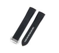 INFRI Para Omega Swatch Planet Joint Name Series 20mm Color a juego correa de reloj de silicona interfaz de arco impermeable reemplazar correas de reloj(Black gray-Steel-z3)